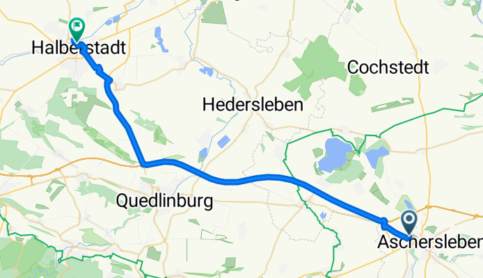 Hoymer Chaussee 108, Aschersleben nach Georgenstraße 6, Halberstadt