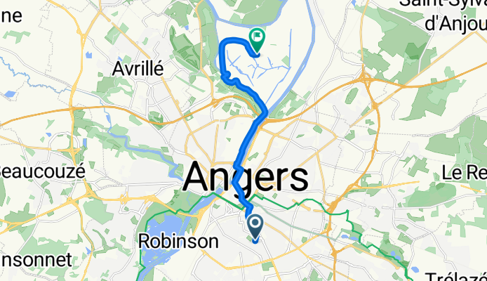 Itinéraire à partir de 47 Rue du Docteur Guichard, Angers