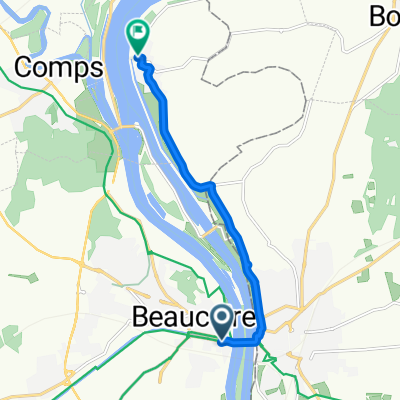 De Avenue de l'Écluse 1, Beaucaire a Route d'Aramon, Vallabrègues