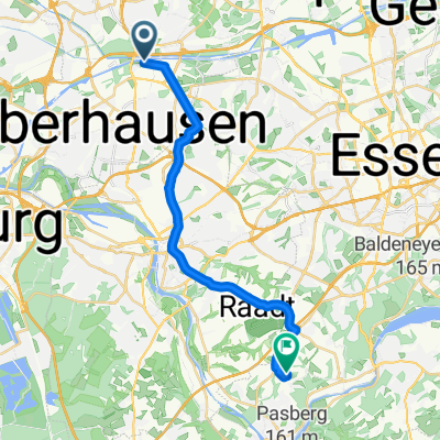 Am Grafenbusch 99G, Oberhausen nach Im Riek 10, Essen