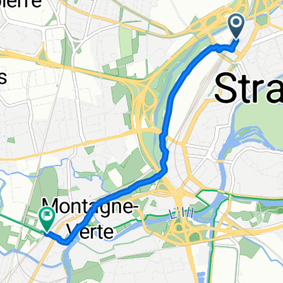 8 Rue de Sarrebourg, Strasbourg à Quai du Canal de la Bruche, Strasbourg