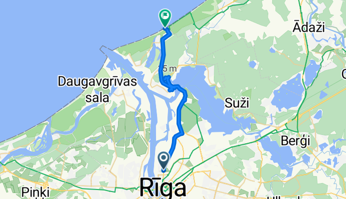 От Pulkveža Brieža iela 35, Rīga до Pludmales iela 20, Rīga