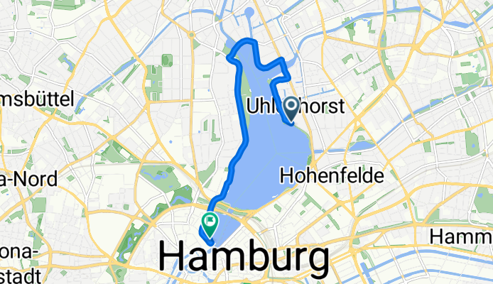 Schöne Aussicht 17–19, Hamburg nach Jungfernstieg 56, Hamburg
