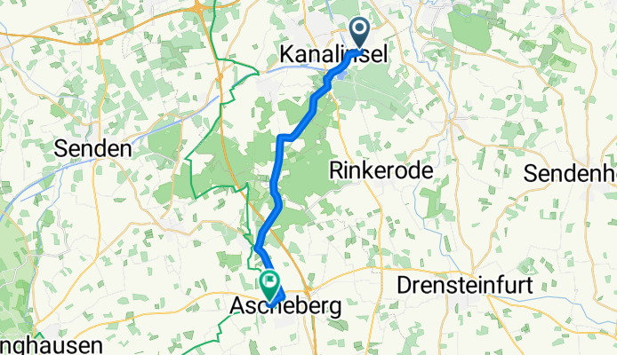Adolf-Wentrup-Weg 76, Münster nach Lüdinghauser Straße 34, Ascheberg