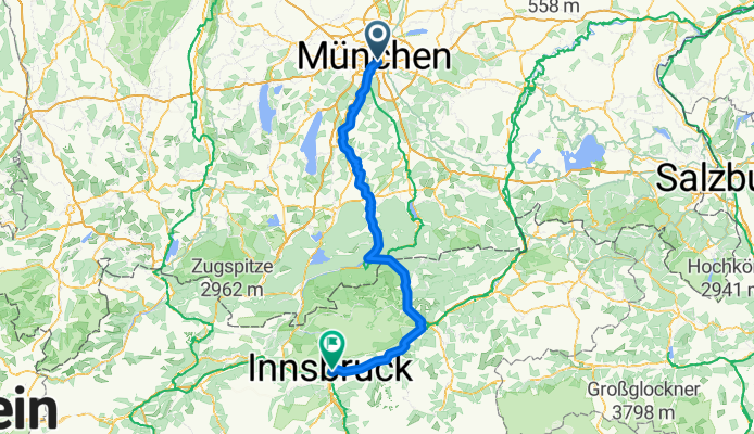 Isarradweg -München- Innsbruck