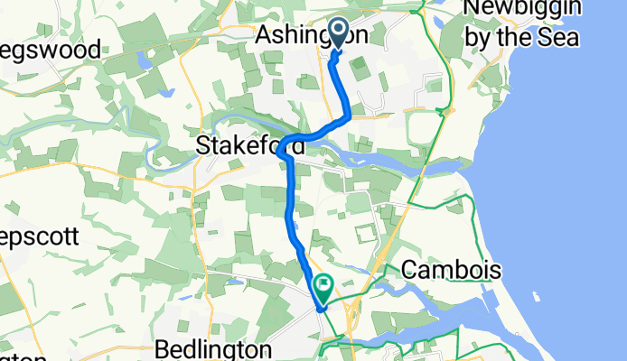 112 Chestnut St, Ashington to 12 Elmfield Court, Bedlington