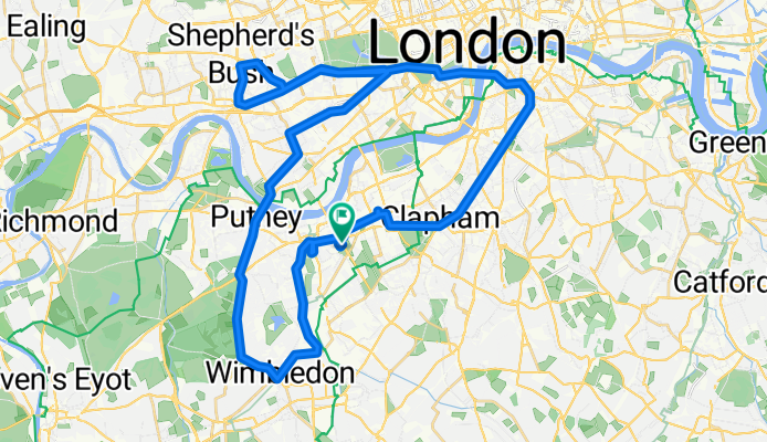 Wandsworth Common West Side 38C to Cicada Road 14