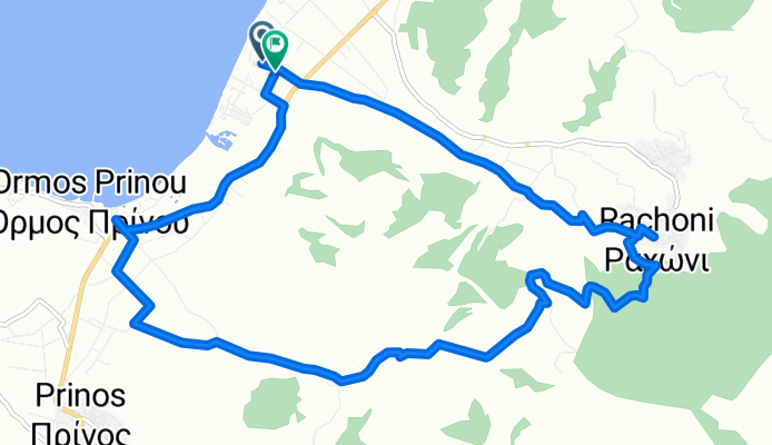 Platana-Rachoni-Prinou-Platana, Thasos