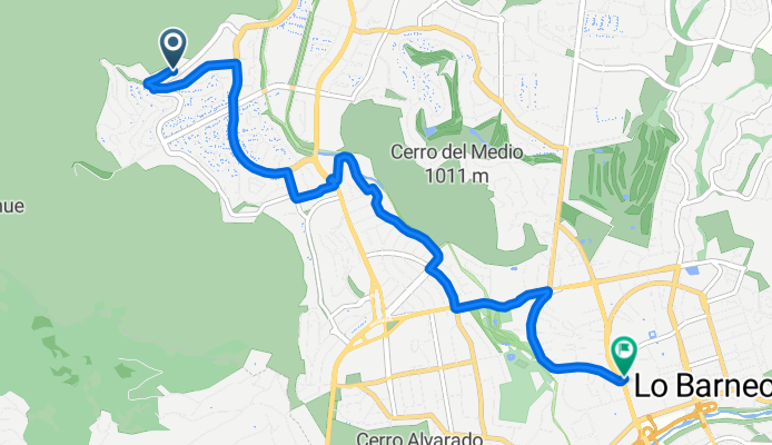 Camino Punta de Águila, Lo Barnechea a Comandante Malbec 601, Lo Barnechea