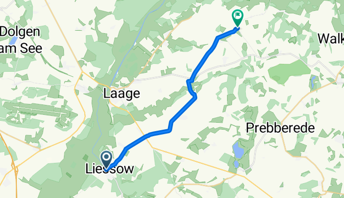 Breesener Chaussee 1, Laage nach An den Wiesen 3, Wardow