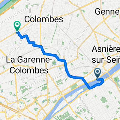 Quai du Maréchal Joffre, Courbevoie to 259bis Rue Gabriel Péri, Colombes