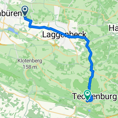 Laggenbecker Straße 229, Ibbenbüren nach Am Herrengarten 9, Tecklenburg