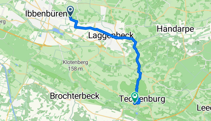 Laggenbecker Straße 229, Ibbenbüren nach Am Herrengarten 9, Tecklenburg