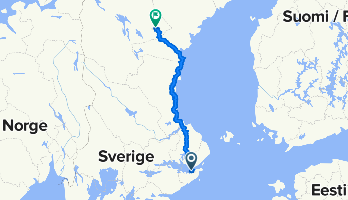 Hägersten - Kälarne via Sundsvall