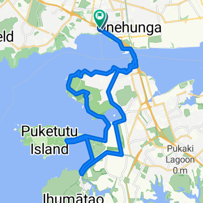 Onehunga to coastel waterway to Onehunga