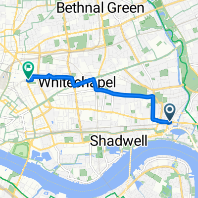 590 Commercial Road, London to 2 Fournier St, London