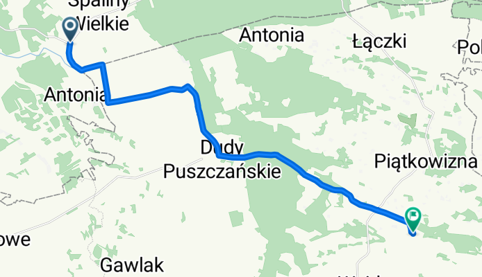 Spaliny Wielkie do Zalas