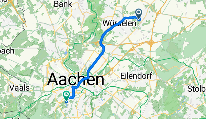 Dommerswinkel 94, Würselen nach Hermann-Löns-Allee 3, Aachen