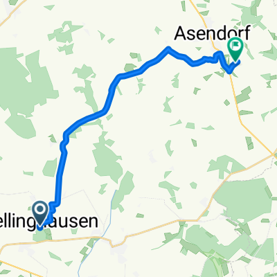 Waldweg 65, Maasen nach Steimker Weg 2, Asendorf
