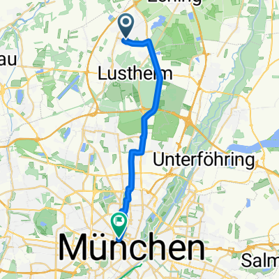 Rathausplatz 13, Unterschleißheim nach Luisenstraße 29, München