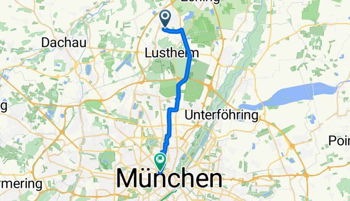 Rathausplatz 13, Unterschleißheim nach Luisenstraße 29, München