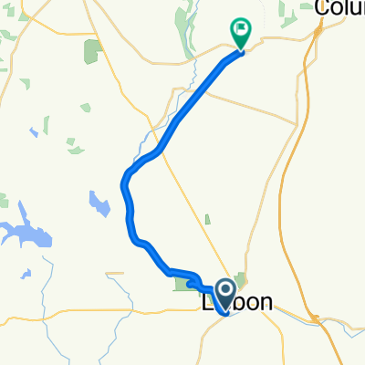 Route from 335 S Lincoln Ave, Lisbon