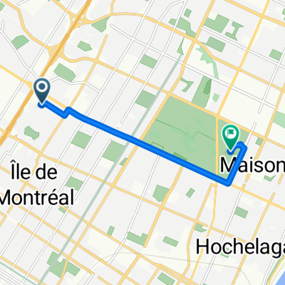 Route from 7551 20e Avenue, Montréal