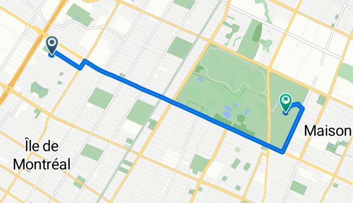 Route from 7551 20e Avenue, Montréal