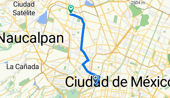 De Calle James Sullivan 12, Ciudad de México a San Pablo Xalpa 3F, Ciudad de México