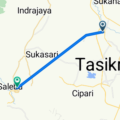 Jalan Mang Koko 48, Kecamatan Indihiang to Jalan B. Karang No.8, Kecamatan Singaparna