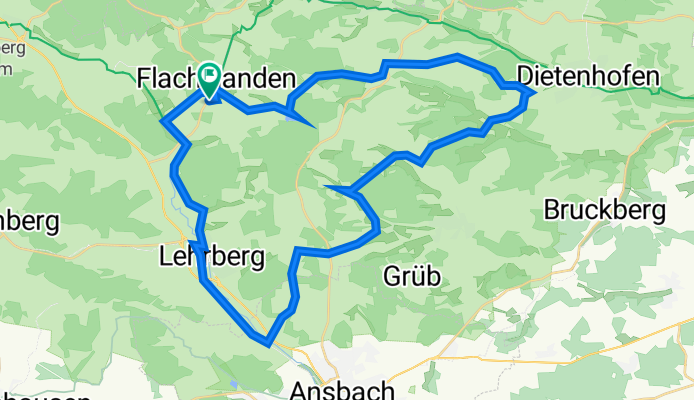 Flachslanden-Lehrberg-Wüstendorf-Rüdern-Rügland