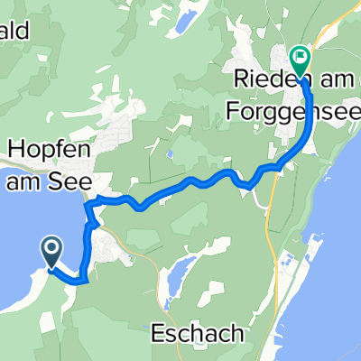 Füssen nach Osterreiner Straße 2, Rieden am Forggensee