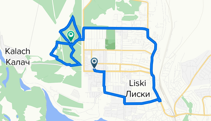 Маршрут из проспект Ленина, 62, Лиски