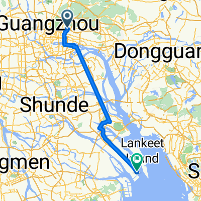 南沙湿地公园单车+地铁行