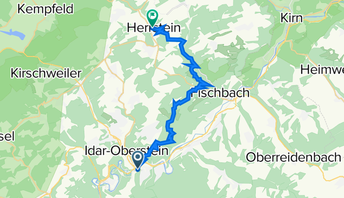 01. Etappe Hildegard von Bingen Pilgerwanderweg: Idar-Oberstein - Herrstein
