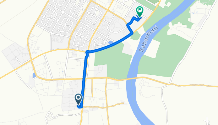 Urjanagar 1, Gandhinagar to 6M56+JJX, Gandhinagar