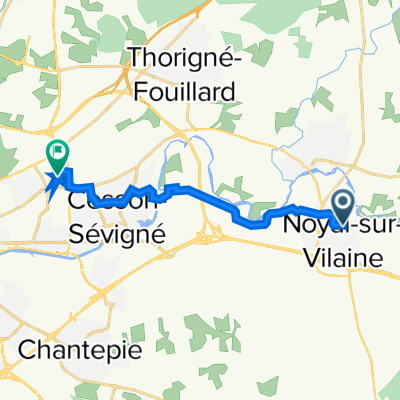 23 Rue Antonio Vivaldi, Noyal-sur-Vilaine à 9 Rue du Chêne Germain, Cesson-Sévigné