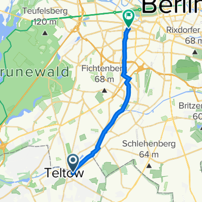Lichterfelder Allee 31A, Teltow to Nürnberger Straße 49, Berlin