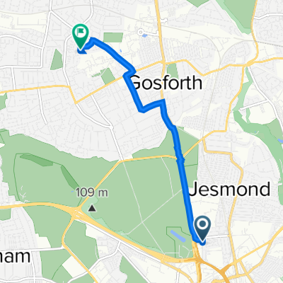 Route to 26 Mary Agnes St, Newcastle Upon Tyne