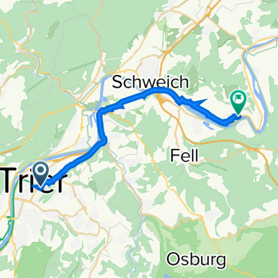 Bahnhofsplatz 1, Trier nach Brückenstraße 45, Mehring