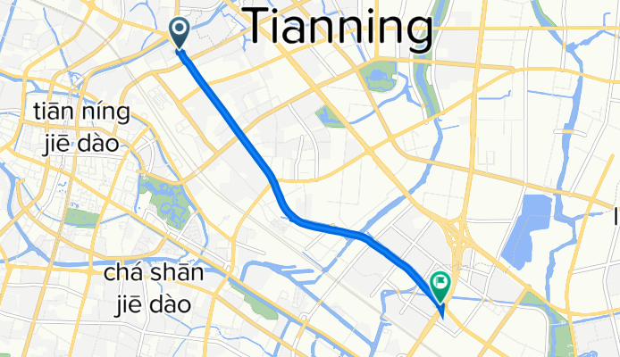 Route from Feilong East Road, Changzhou