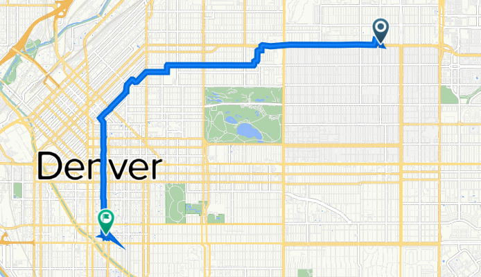 6101 Martin Luther King Jr Blvd, Denver to 316 E Seventh Ave, Denver