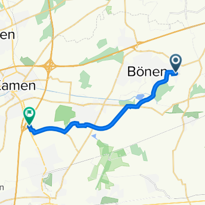 Haarenweg 10, Bönen nach Unnaer Straße 54, Kamen