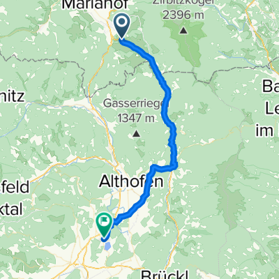 Kulm am Zirbitz, Neumarkt in der Steiermark nach Töplach, St. Georgen am Längsee