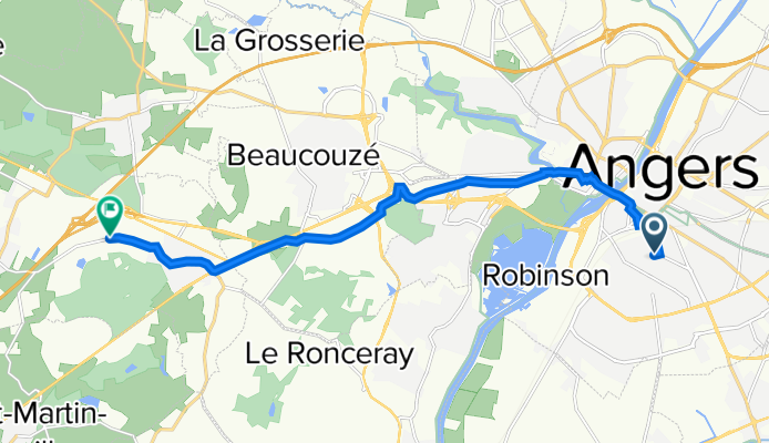 2–10 Rue de Suffren, Angers à D102, Saint-Jean-de-Linières