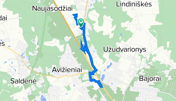 Blindžių gatvė 11, Vilniaus rajonas to Blindžių gatvė 11, Vilniaus rajonas