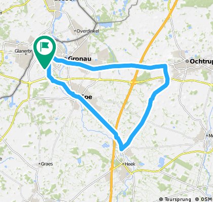Gronau-Ochtrup-Nienborg-Epe-Gronau - Radroute - ? Bikemap