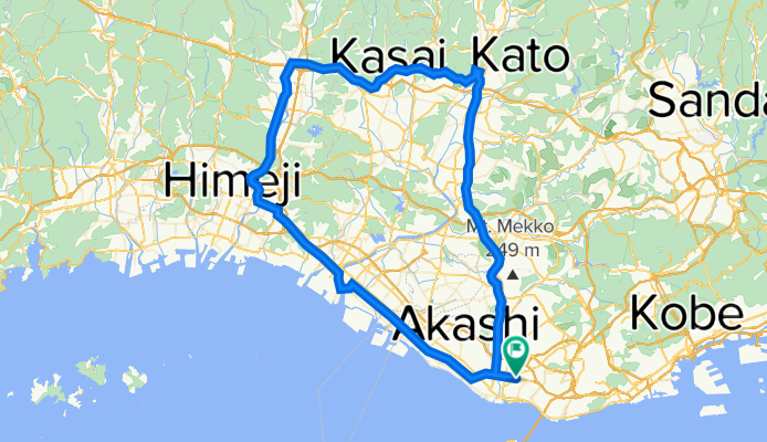 明石-姫路-福崎-闘竜灘-明石