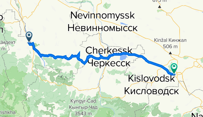 Российская улица, 51, Мостовской до улица Дзержинского, 42, Пятигорск