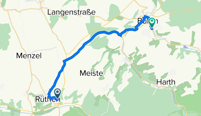Kolpingstraße 22, Rüthen nach Fürstenberger Straße 15, Büren